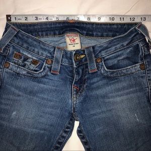 True Religion denim, distressed, tag 24